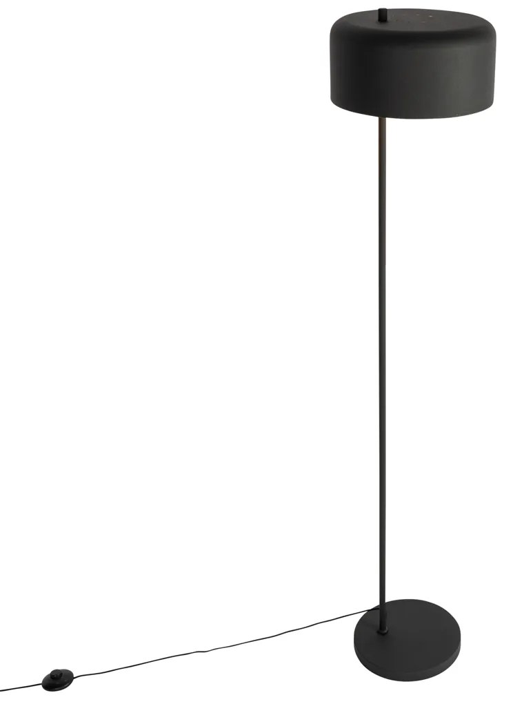 Candeeiro de pé retro preto com interior dourado - Jinte