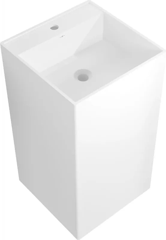 Mexen Belen lavatório independente de conglomerado 45 x 45 cm, branco mate - 26604500