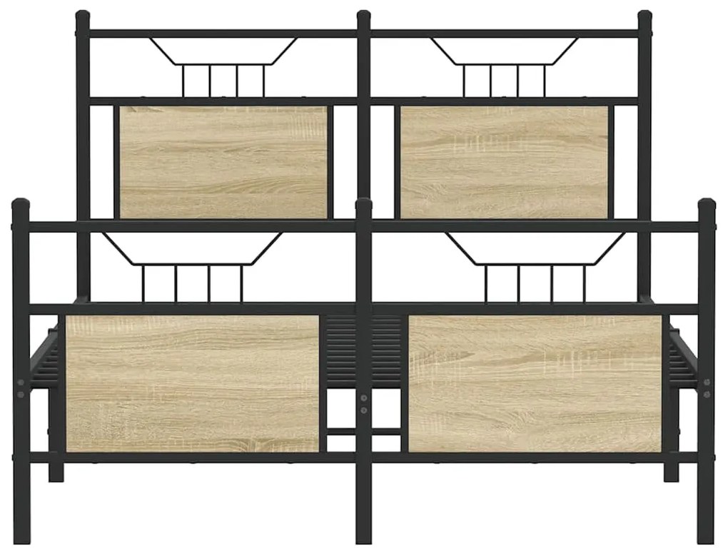 Estrutura cama s/ colchão derivados de madeira carvalho sonoma