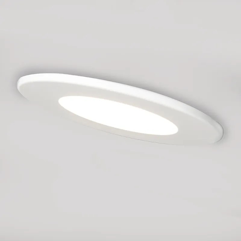 Conjunto de 3 focos embutidos para banheiro redondos LED 5W branco à prova d'água - Blanca Moderno