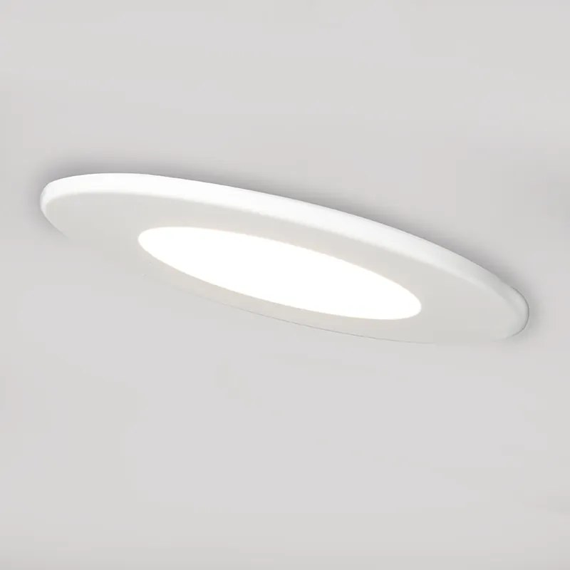 Conjunto de 3 focos embutidos para casa de banho redondos LED 5W branco à prova de água - Blanca Moderno