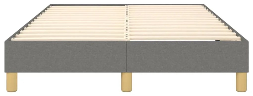 Estrutura de cama sem colchão 120x200 cm tecido cinzento-escuro