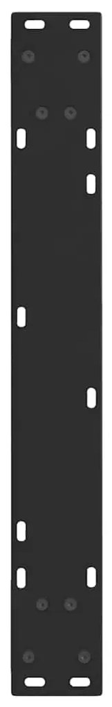 Pernas para mesa de jantar em V, 2 peças, pretas, 60x(72-73,3) cm, aço