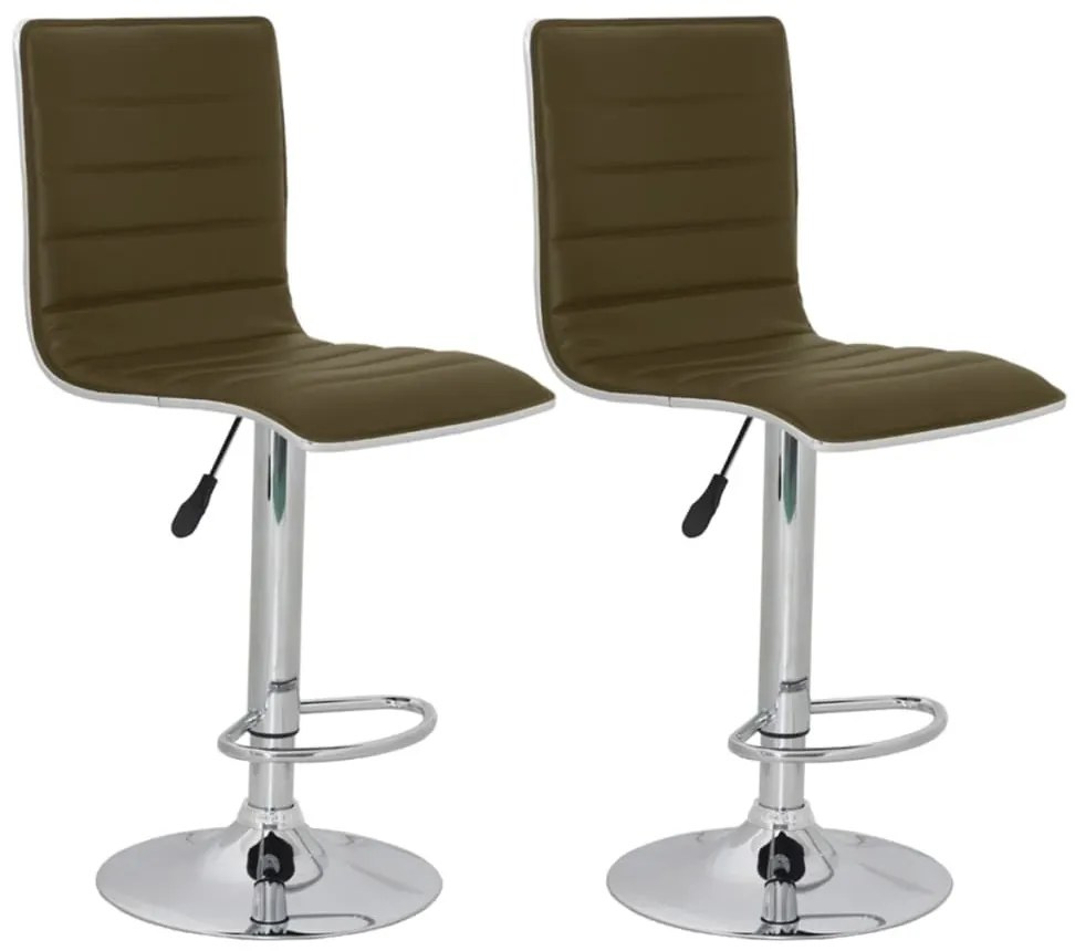 vidaXL Bancos de bar 2 pcs couro artificial castanho