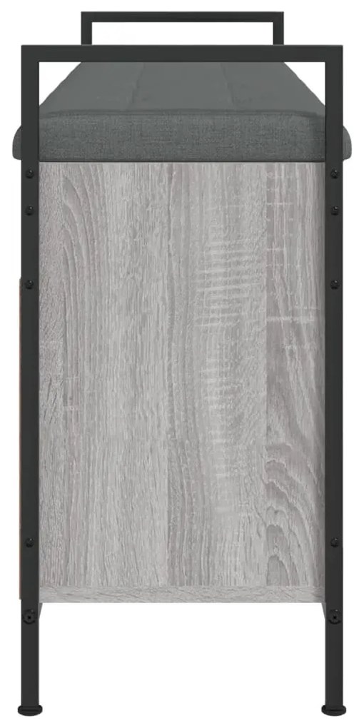 Banco sapateira 105,5x32x57,5 cm deriv. madeira cinzento sonoma