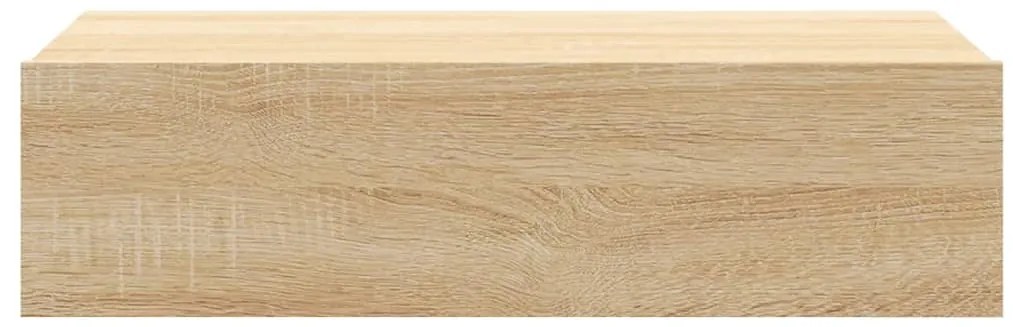 Móvel de TV com luzes LED 60x35x15,5 cm carvalho sonoma