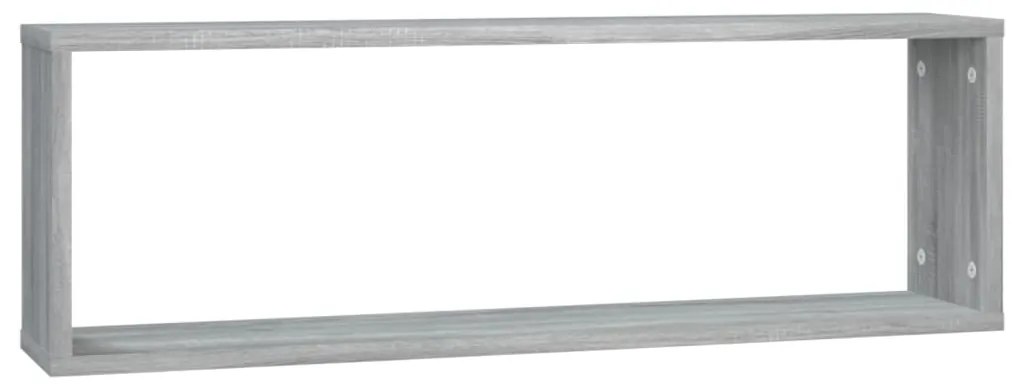 Prateleiras cubo 2 pcs derivados de madeira cinzento sonoma