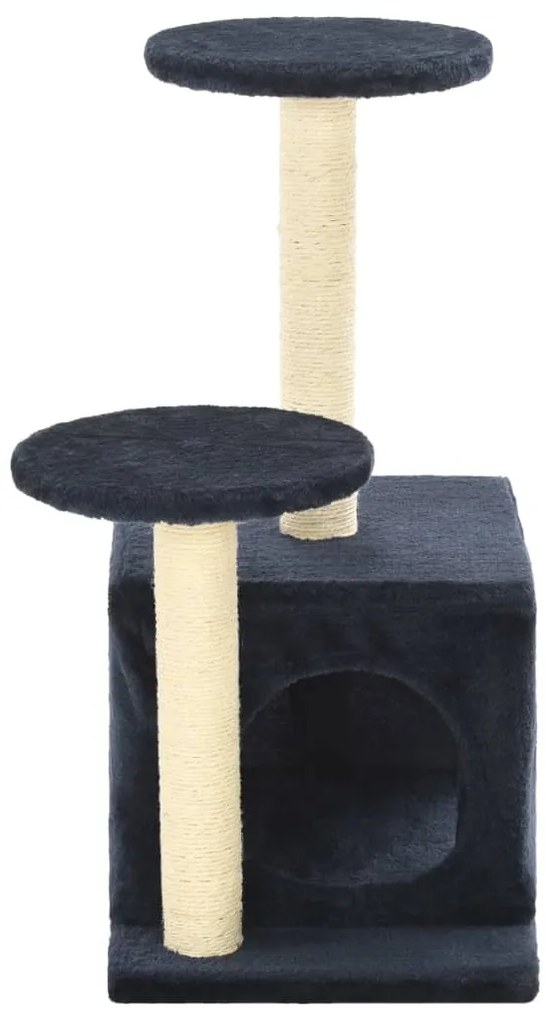 Árvore p/ gatos c/ postes arranhadores sisal 60 cm azul escuro