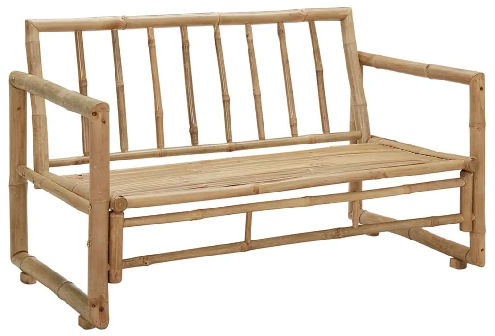 Banco de jardim com almofadões 115 cm bambu