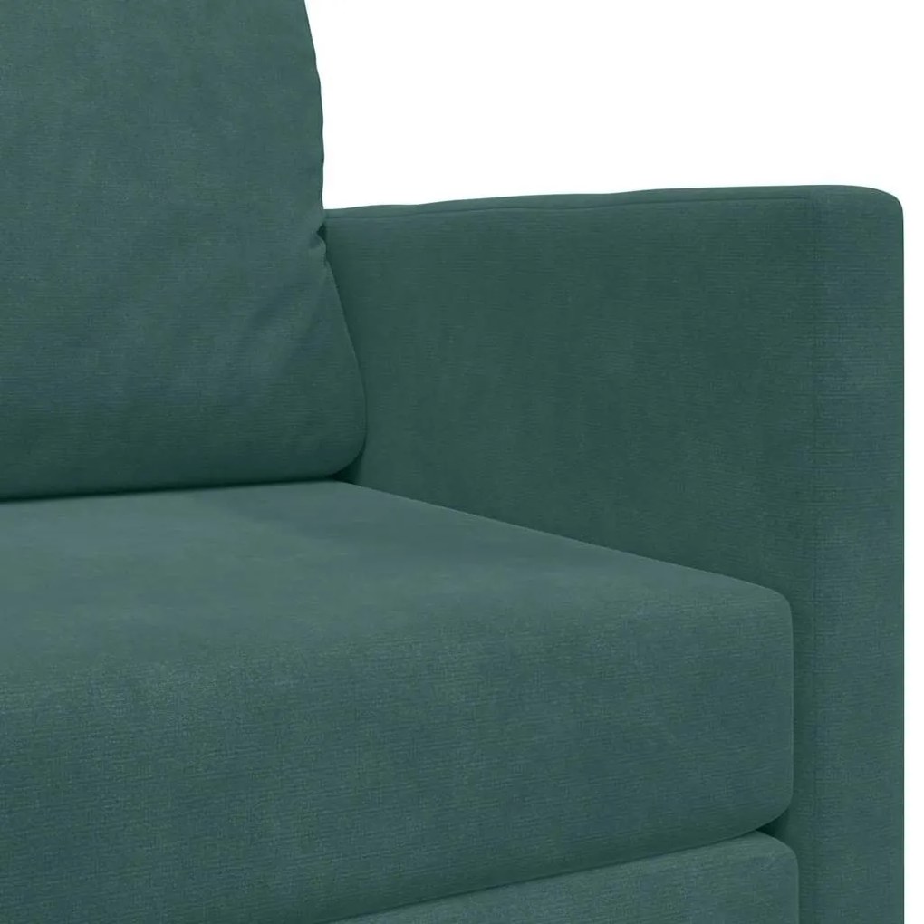 Sofá Cama de Piso 2 em 1 Verde Escuro 124x204x61 cm Veludo