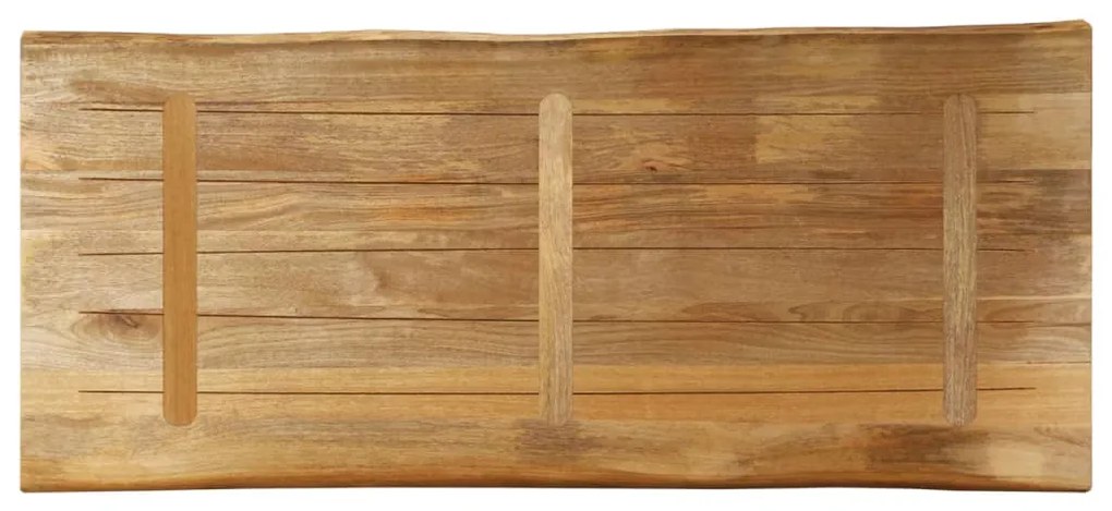 Tampo de mesa c/borda viva 140x60x2,5cm mangueira áspera maciça