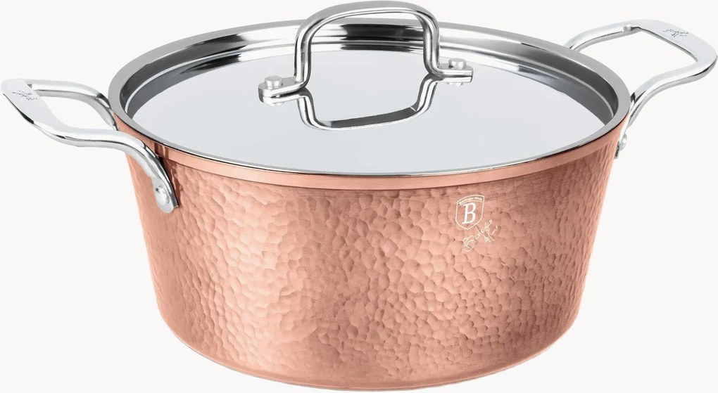 Panela antiaderente com tampa Hammered Copper