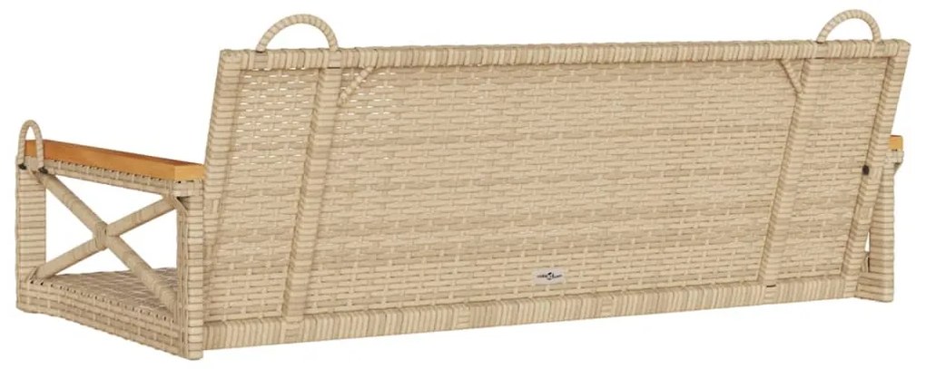Banco baloiço 109x62x40 cm vime PE bege