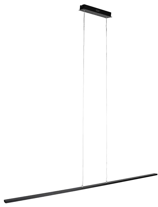 Candeeiro de suspensão moderno preto 150 cm com LED - Banda Design,Moderno