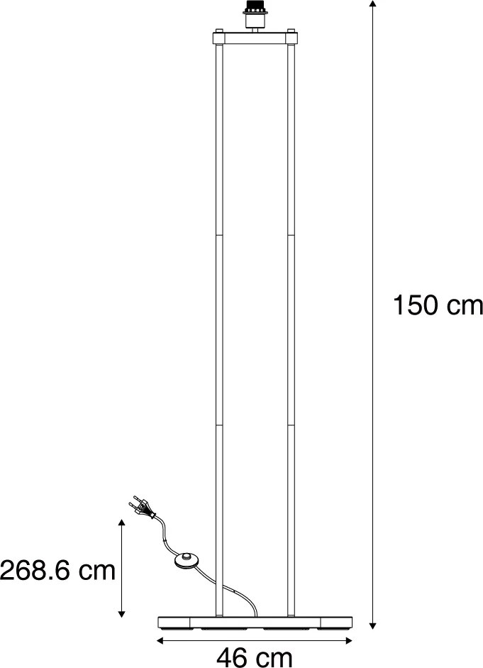 Candeeiro de pé moderno bege - Thijmen