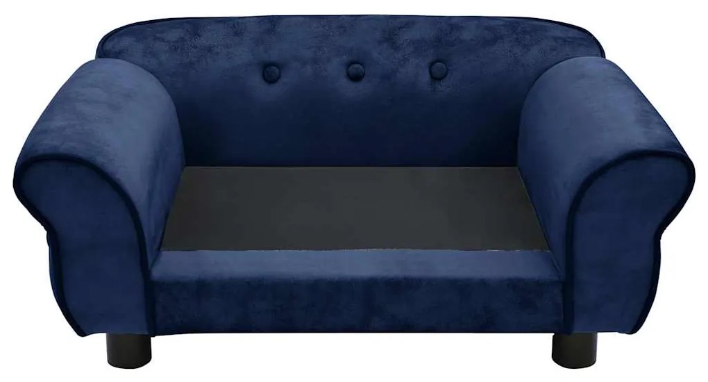 Sofá para cães 72x45x30 cm pelúcia azul