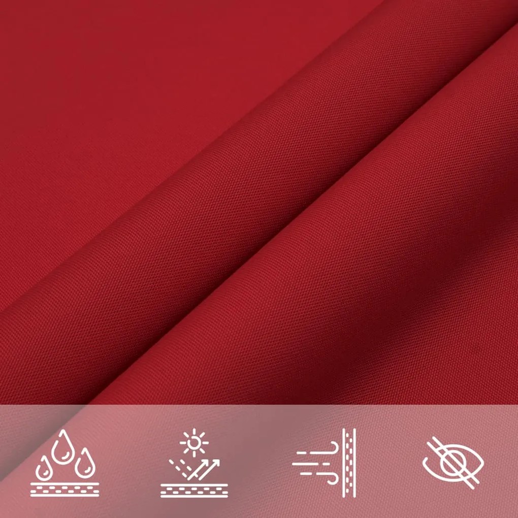 Para-sol estilo vela tecido oxford retangular 2x4 m vermelho