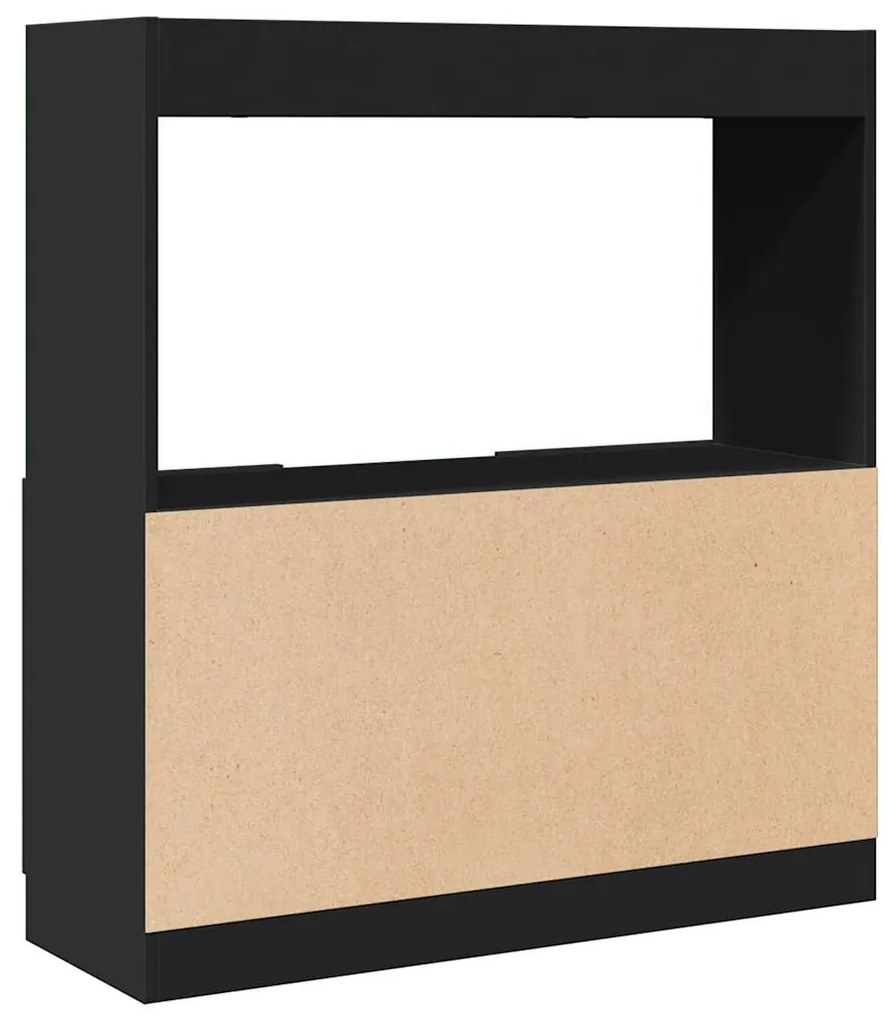Armário alto 92x33x100 cm derivados de madeira preto