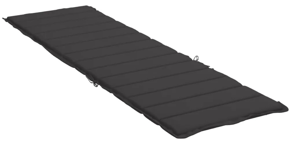 Almofadão p/ espreguiçadeira 200x50x3 cm tecido oxford preto