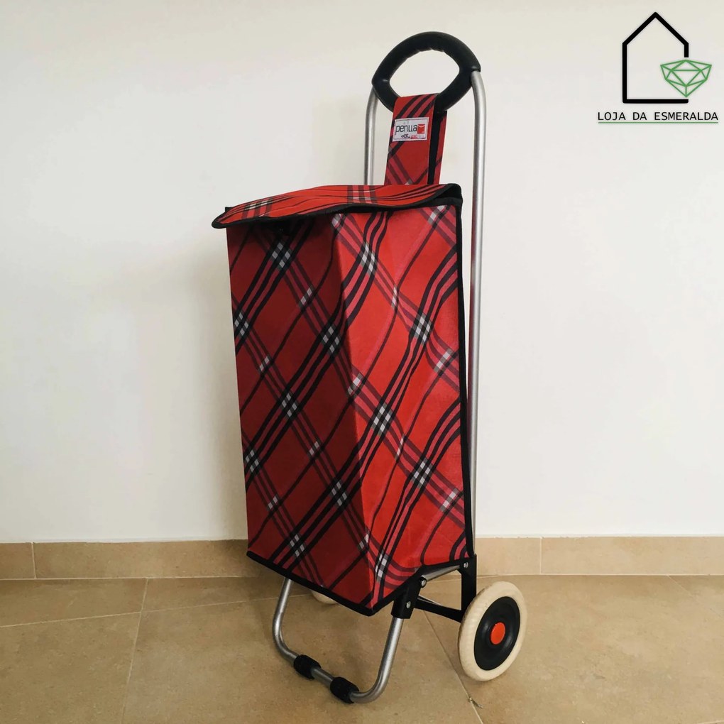 Carrinho para Compras | Vermelho &amp; Preto