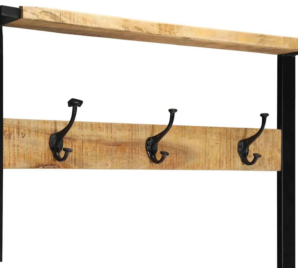 Suporte para roupas 80x40x190cm madeira mangueira maciça áspera