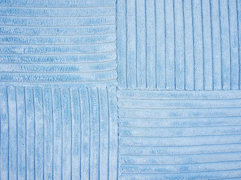 Conjunto de 2 almofadas decorativas em bombazine azul 47 x 27 cm MILLET Beliani