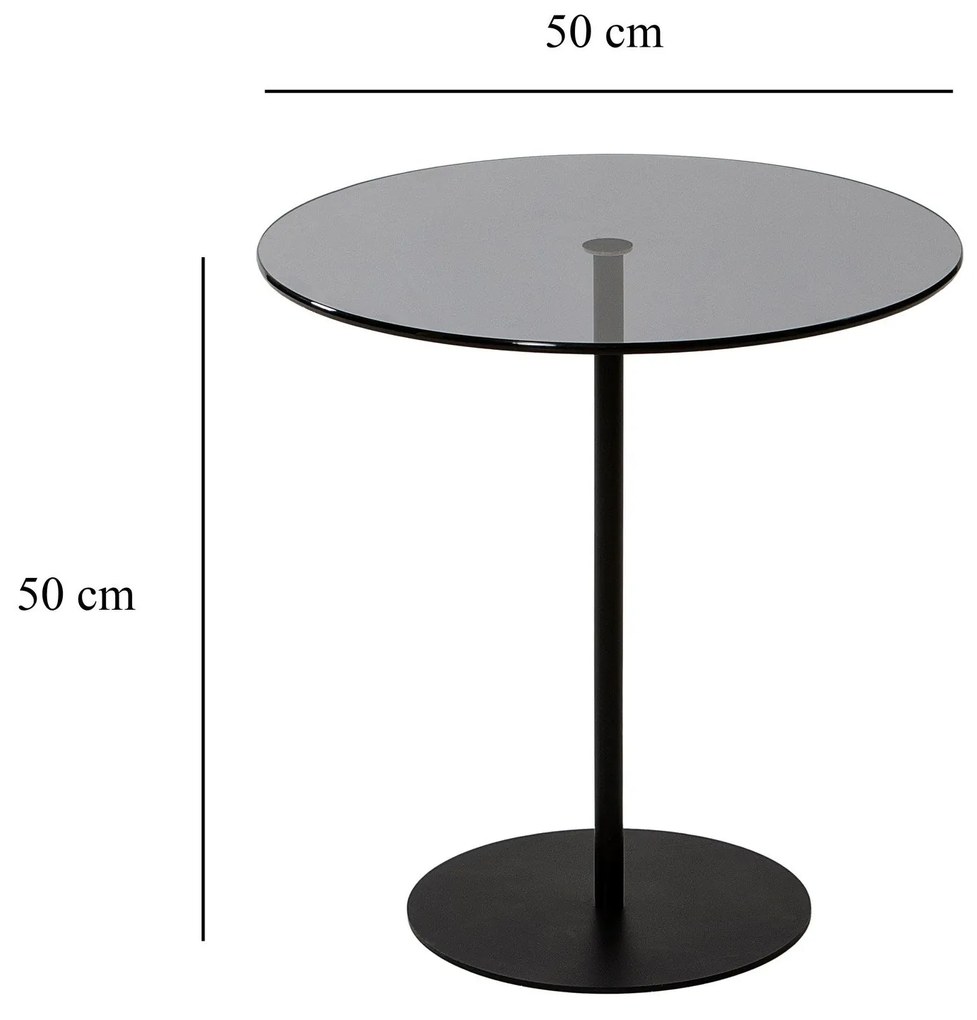 Mesa de Apoio Chill-Out - Preto e Cinza Escuro - 50 cm x 50 cm x 50 cm