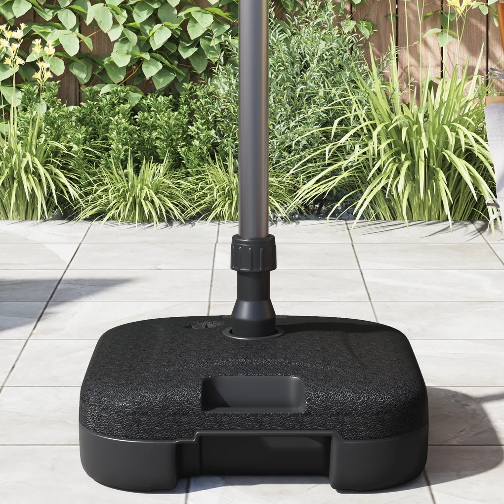 Base para Parasol de Exterior vidaXL com 28 kg de Areia ou 24 L de Águ