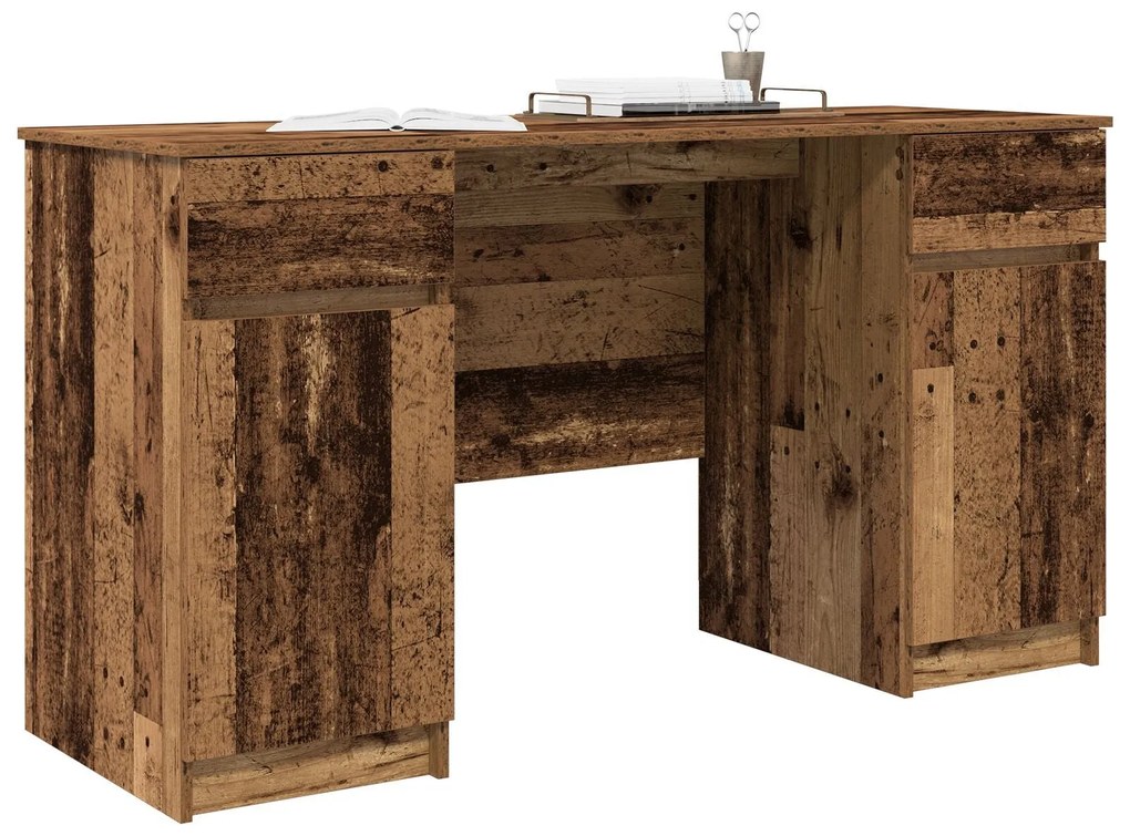 mesa vidaXL madeira antiga 140x49x76 cm madeira engenheirada
