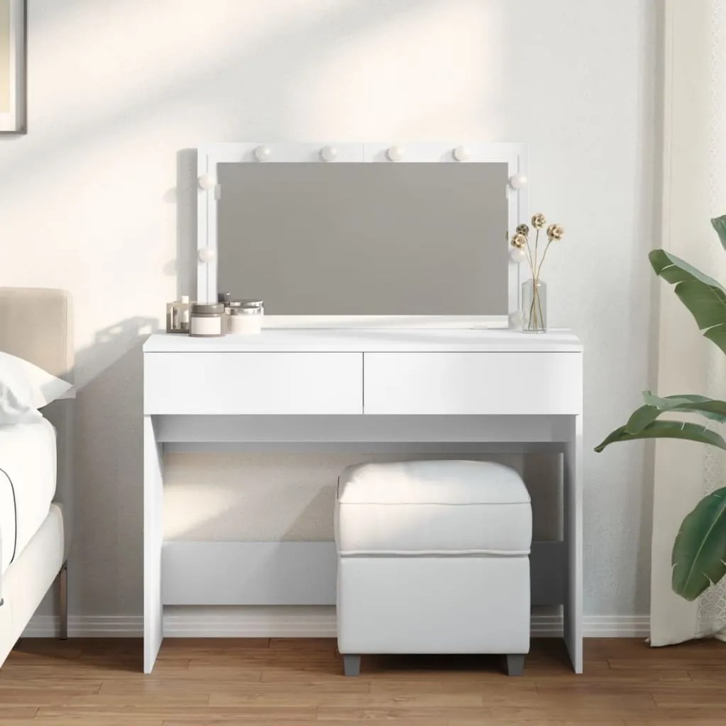 Toucador com LEDs 100x40x120 cm branco