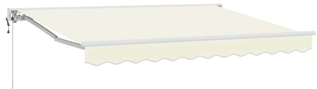 Toldo Retrátil Creme 250x200 cm Poliéster, Alumínio e Tecido