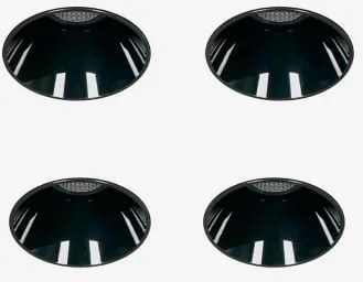 Pack De 4 Downlights Led Trimless Ø5,3 Cm Em Alumínio Com Acendimento E Apagamento Progressivo Luisiana Branco Cálido 2700k & Preto & 6 W & 38º -