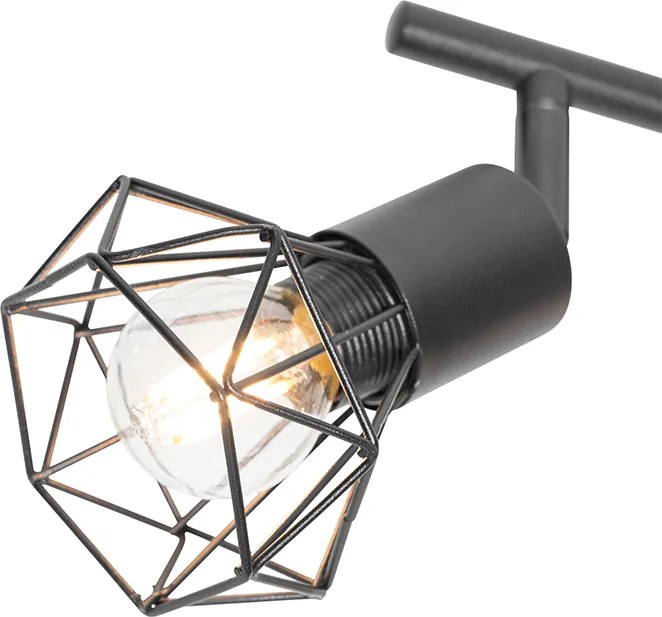 Projetores pretos com madeira rotativos e inclináveis 3-luzes - Mosh