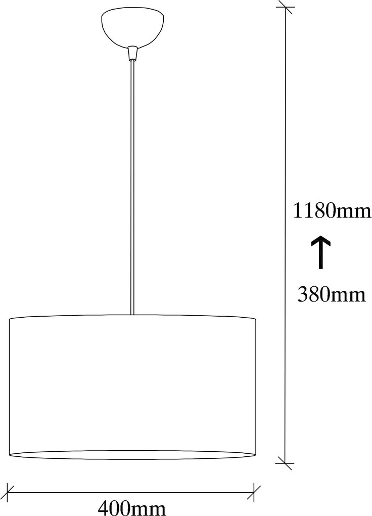 Candeeiro de Teto Abajur – Branco – 40 x 40 cm