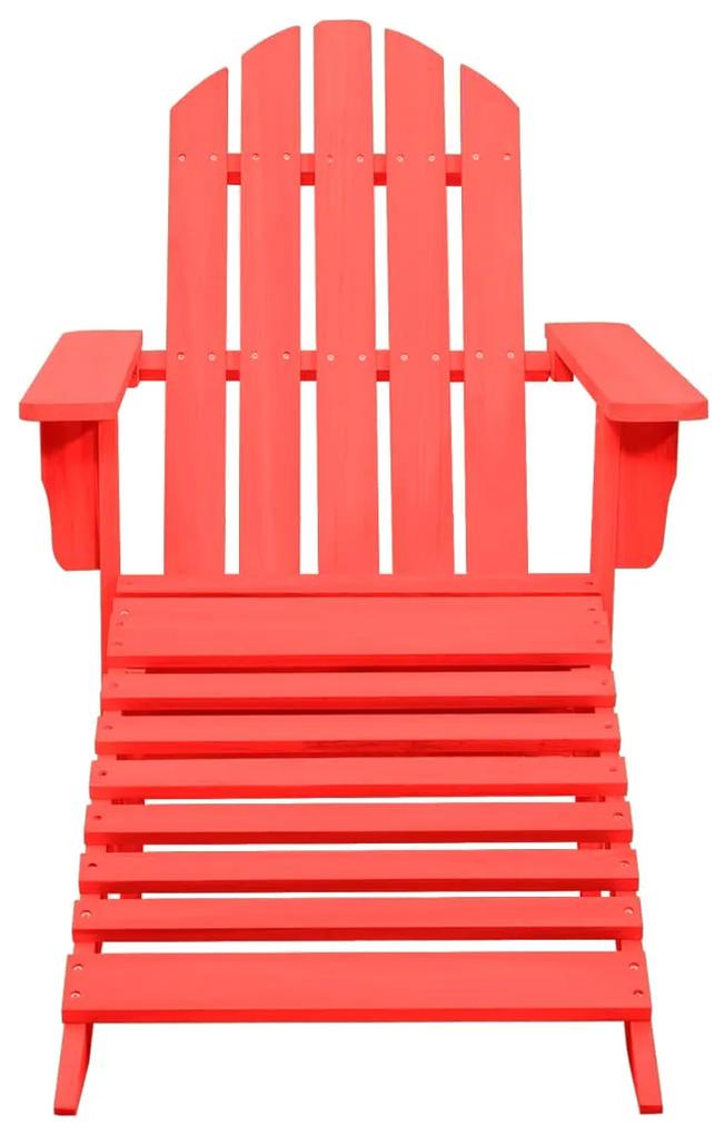 Cadeira Adirondack - Para Jardim com otomano - Em Abeto Maciço - 70x14