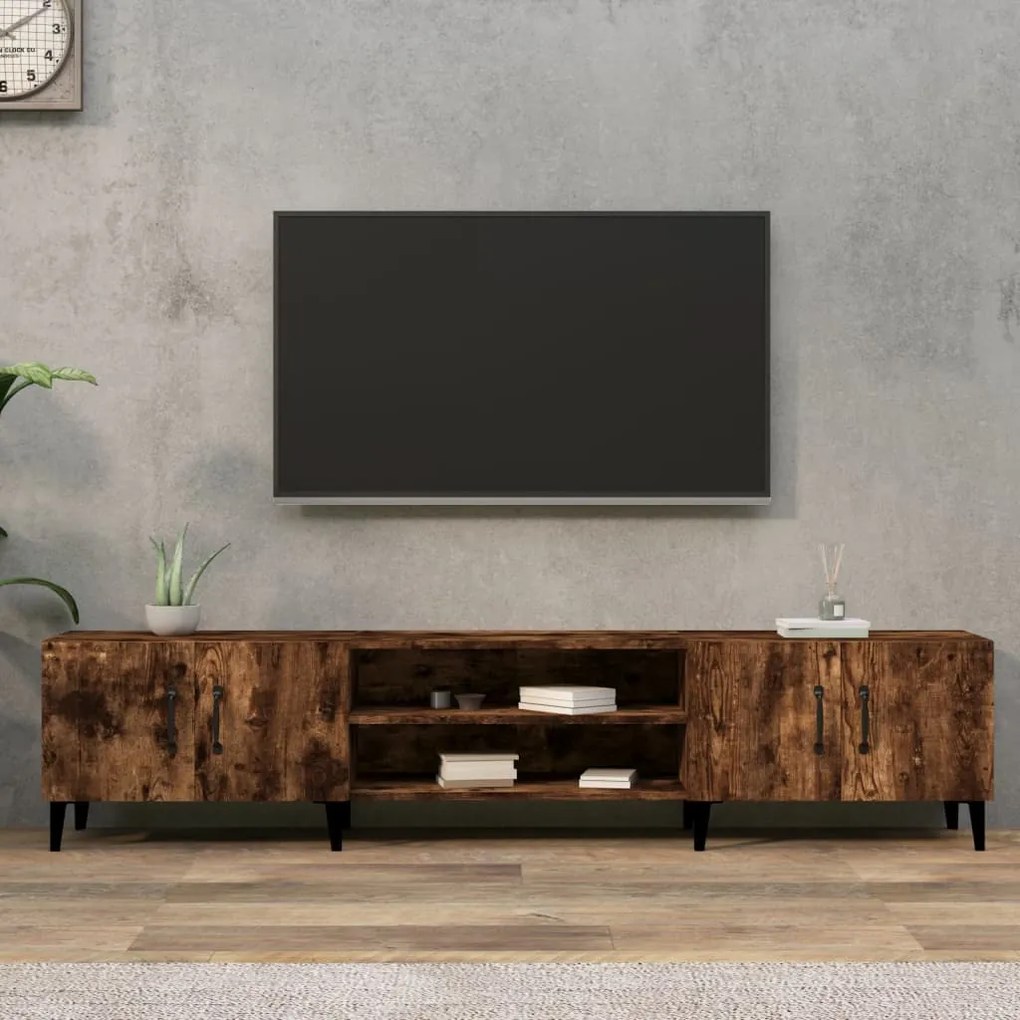 816269 vidaXL Móvel de TV 180x31,5x40 cm derivados de madeira carvalho fumado