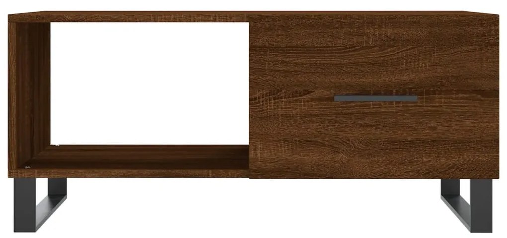 Mesa centro 90x50x40 cm derivados de madeira carvalho castanho