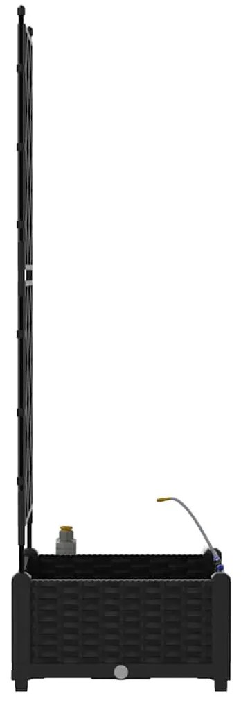 Jardineiras de Jardim 1 pc Preto 40 x 40 x 126 cm Plástico