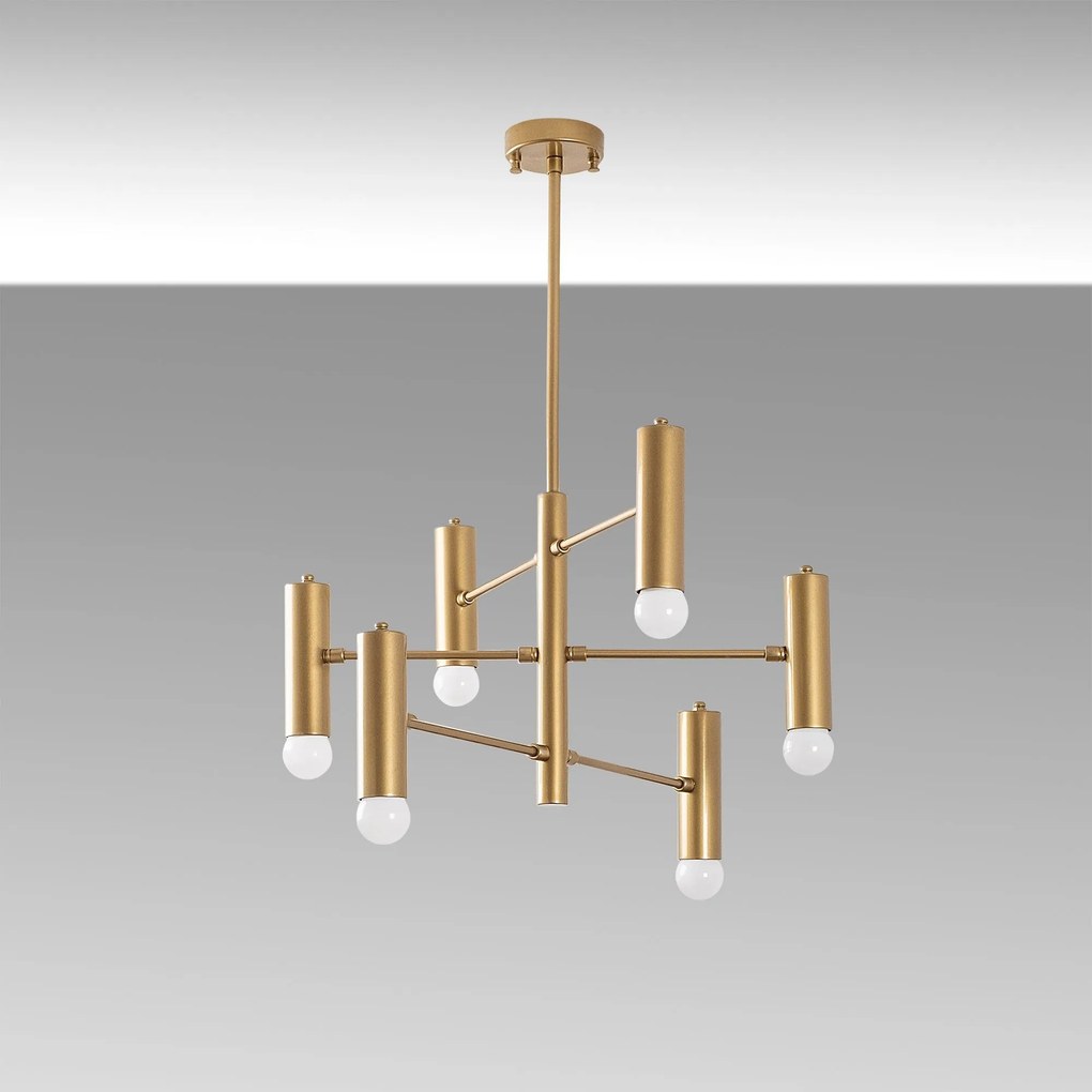 Chandelier Gharib – Dourado – 55 x 55 x 73 cm