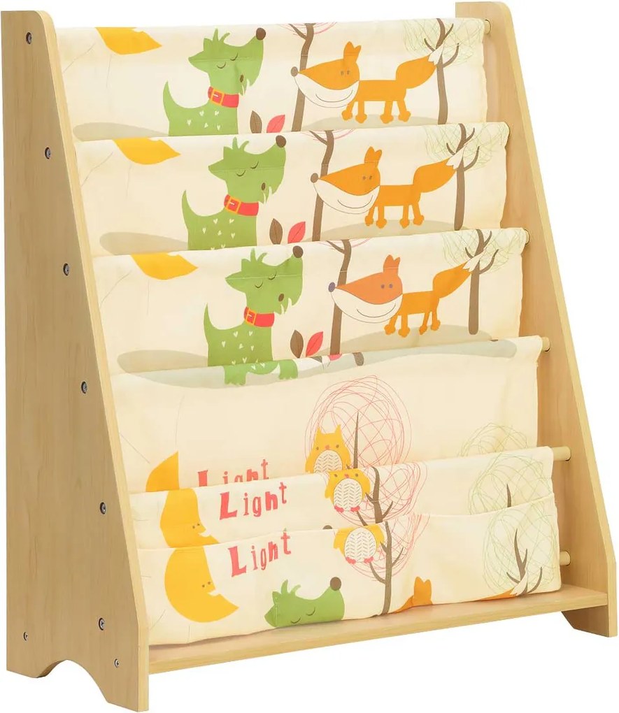 Estante infantil de livros gira para crianças 67 x 74 x 26,5 cm