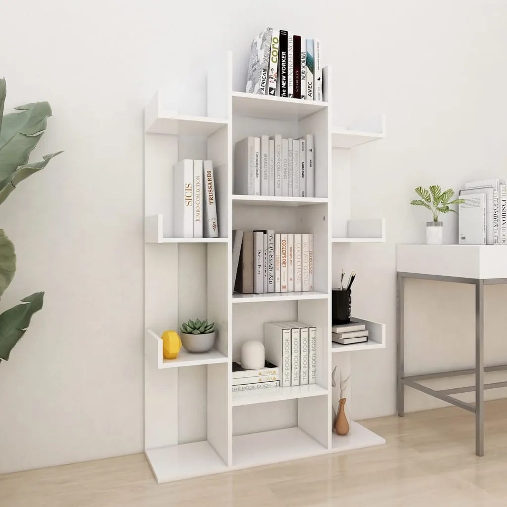 vidaXL Estante 86x25,5x140 cm derivados de madeira branco
