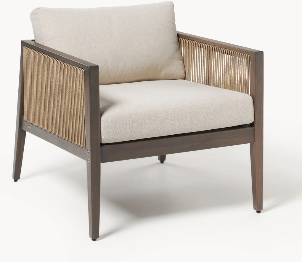 Cadeira de jardim com braços em madeira de acácia Travis