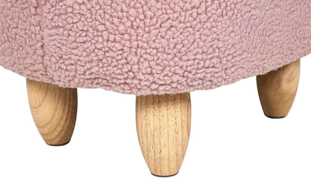 Tamborete em tecido rosa UNICORN Beliani