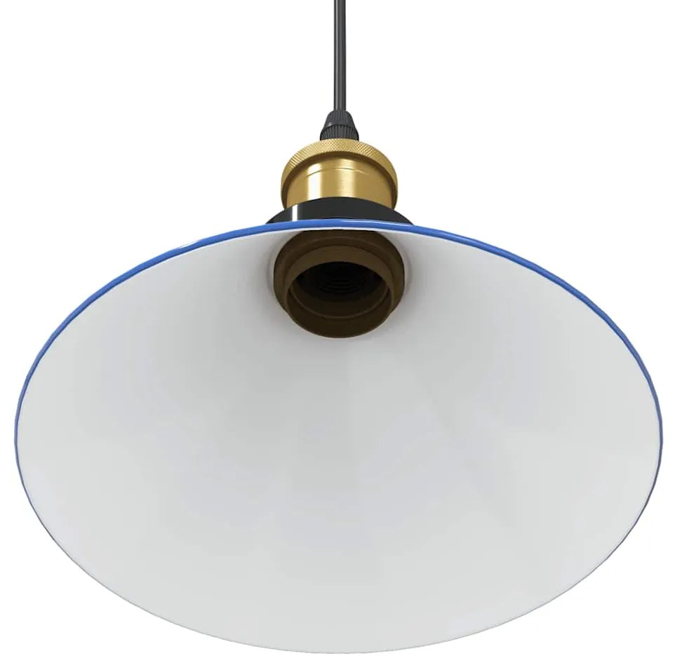 Candeeiro suspenso regulável altura E27 azul escuro Ø22cm
