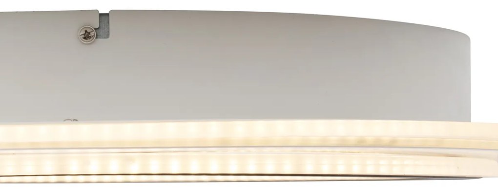 Plafon de design branco com cinza escuro redondo incluindo LED regulável - Taylor Design