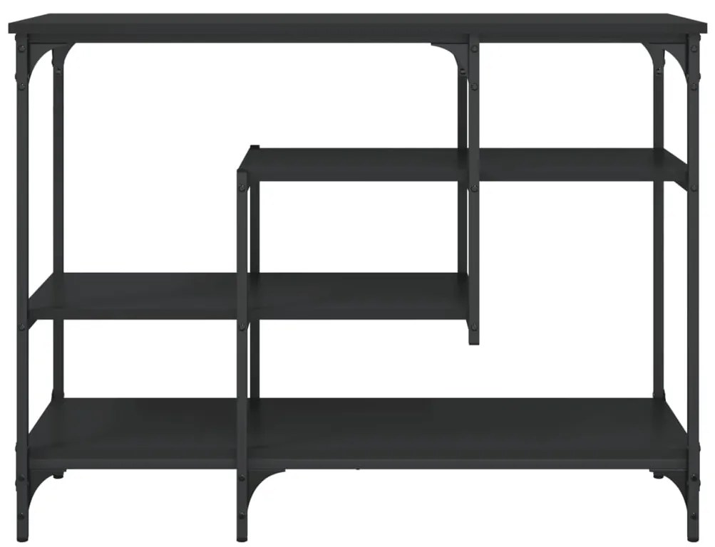 Mesa consola c/ prateleiras 100x35x75 cm preto