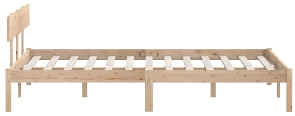 Estrutura de cama sem colchão 160x200 cm madeira maciça