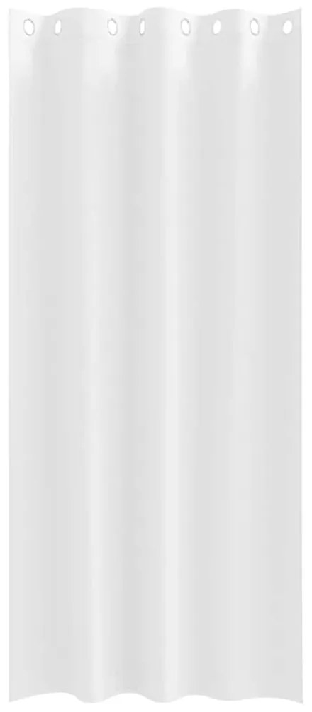 Cortinas com cortinas 2 pcs Branco Puro 245 x 140 cm Poliéster