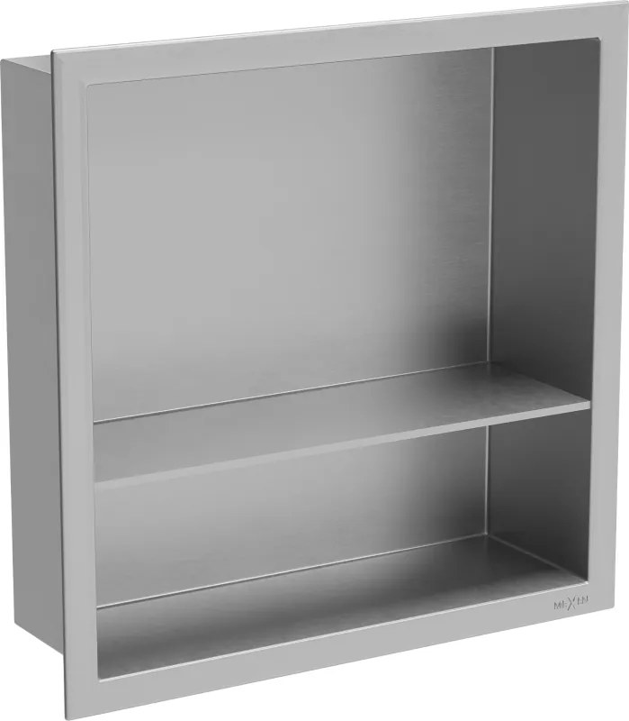 Mexen X-Wall-R prateleira embutida com flange e prateleira 30 x 30 cm, inox - 1910303010S