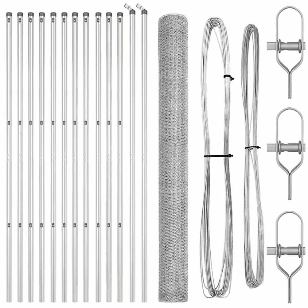 Cerca Hexagonal vidaXL 1,6x25 m Aço Galvanizado